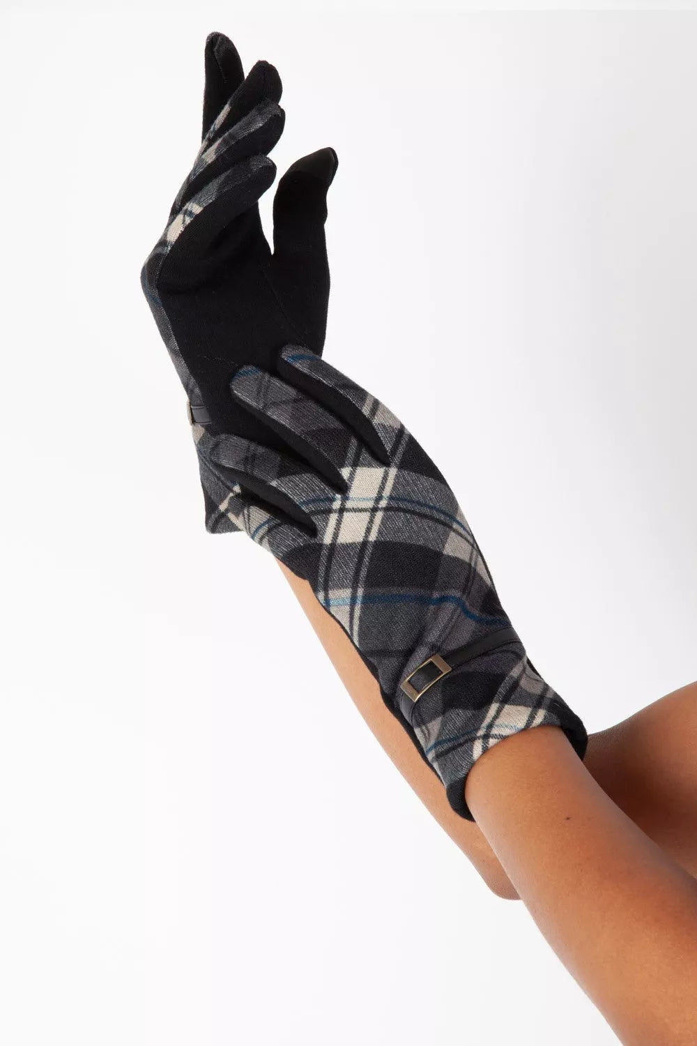 Retro Vintage style Mabel Black 40s Belted Gloves