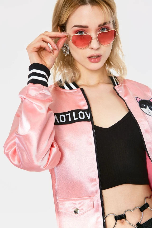 Gothic Punk Style Y2K Shades in Pink