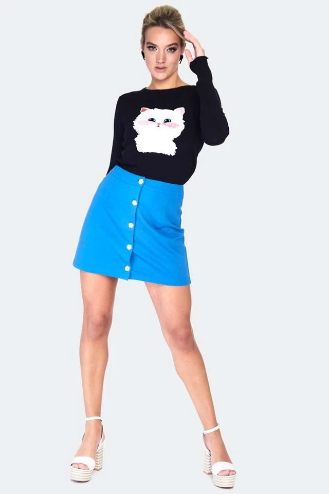 Long sleeve kitty sweater Retro Vintage Style