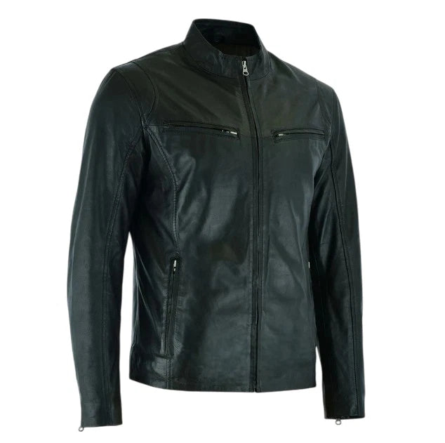 Men Leather Jacket Real Leather Jacket Hooper Style Jacket Sheep Skin Jacket