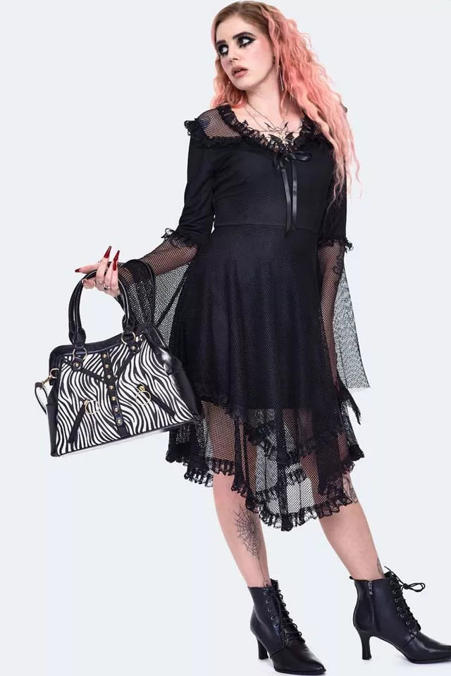 NEW GOTHIC PUNK ALTERNATIVE ZEBRA TOTE BAG HAND BAG