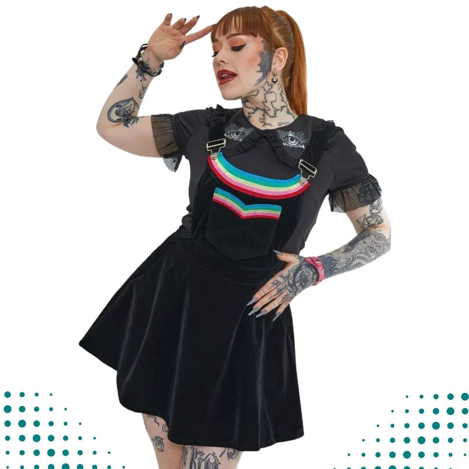 Double Rainbow Gothic Alternative Style Dress