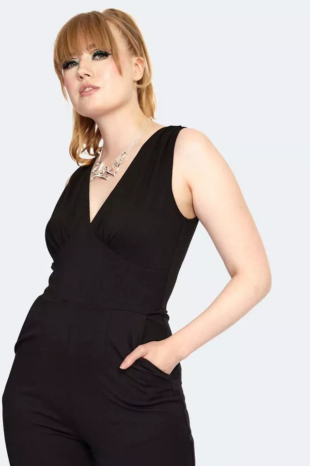 1960s Retro Vintage Style Flare Jumpsuit