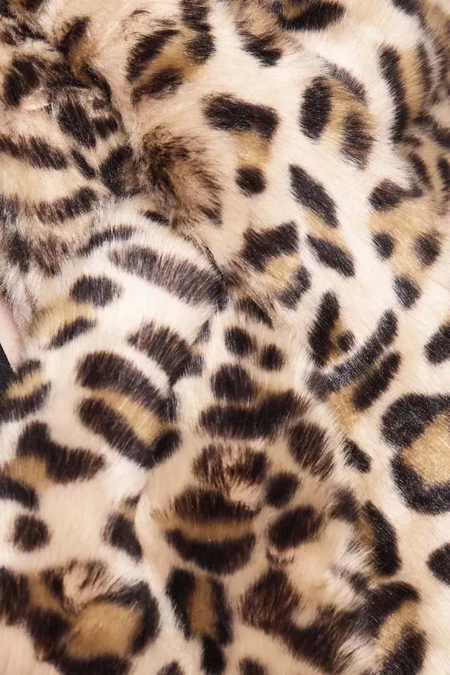 Leopard Faux Fur Retro Vintage Style Stole