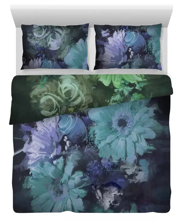 Florista Green & Blue Duvet Quilt Cover Set Premium Quality 100% Cotton