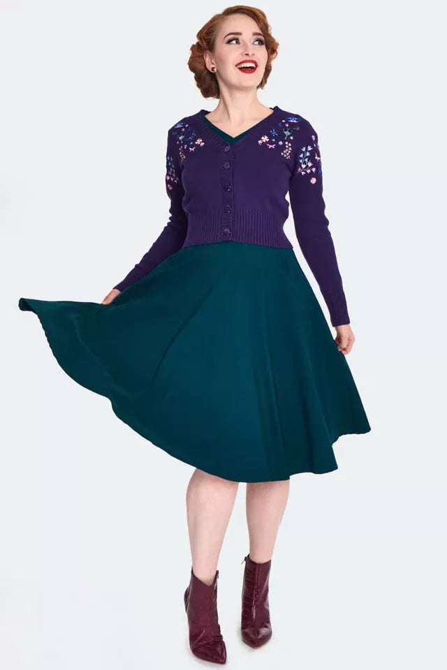 Floral and Butterfly Retro Vintage style Embroidered Cardigan