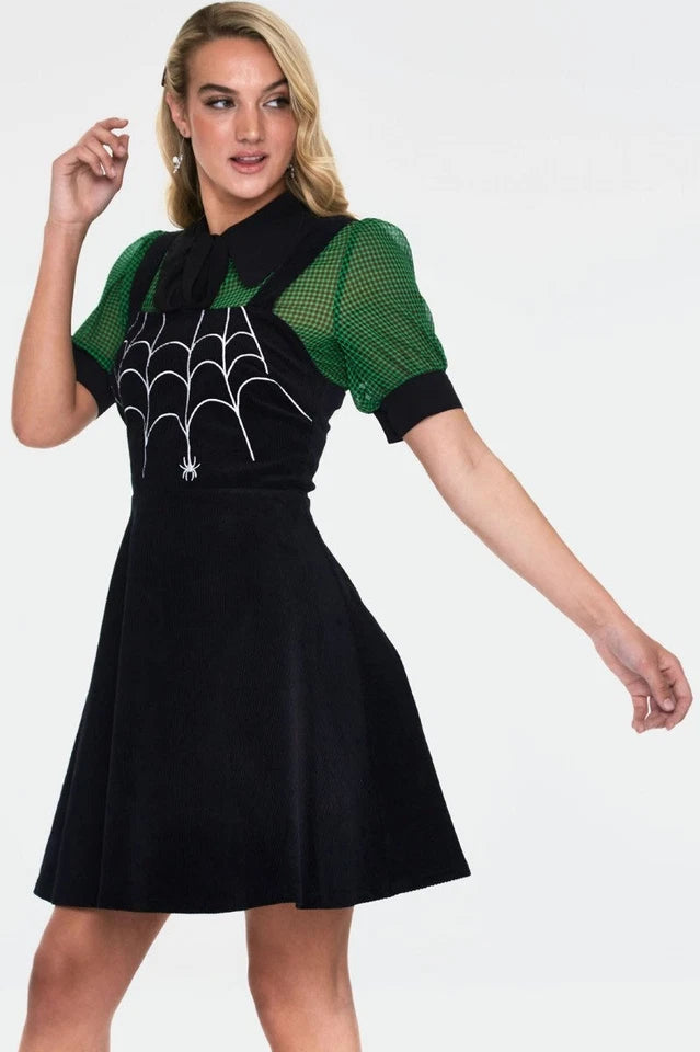 Women Retro SPIDER WEB FLARE Vintage Style DRESS