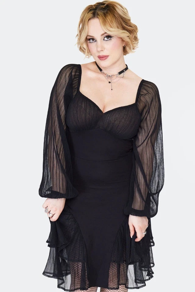Gothic Punk Witch Lace Up Style Dress