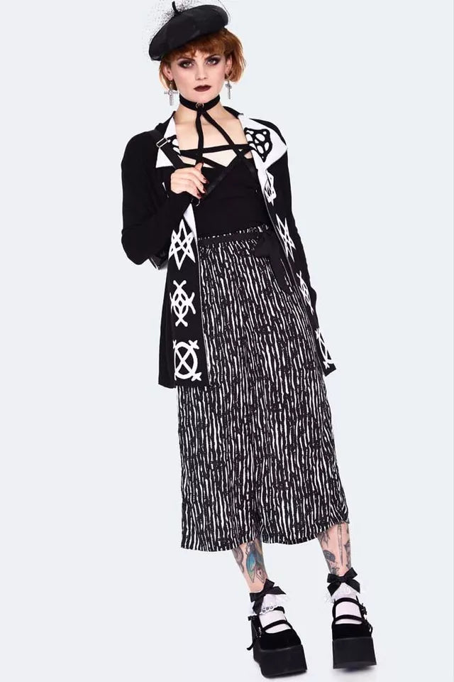 Alternative Fashion Magic symbols reverse Gothic Punk cardigan