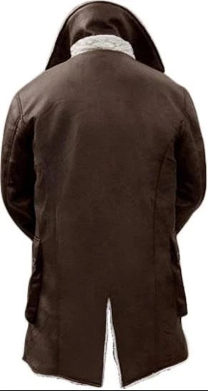Bane Tom Hardy Coat The Dark Knight Rises Costume Leather Shearling Trench Coat