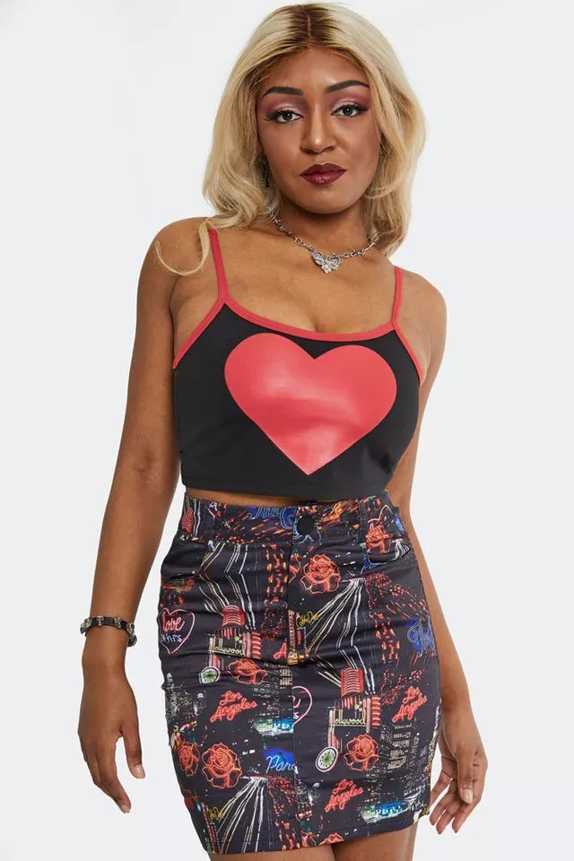 City Lights of Paradise Gothic Alternative Style Skirt