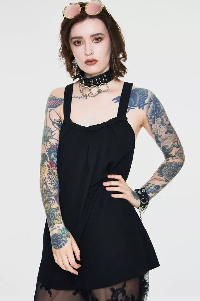 Alternative Crepe Gothic Fashion Top