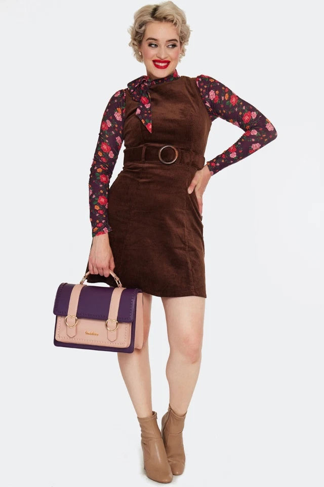 60s Retro Vintage Style Heart Buckle Satchel Bag