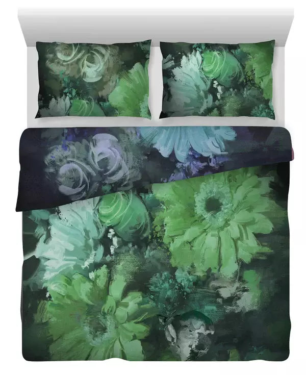 Florista Green & Blue Duvet Quilt Cover Set Premium Quality 100% Cotton