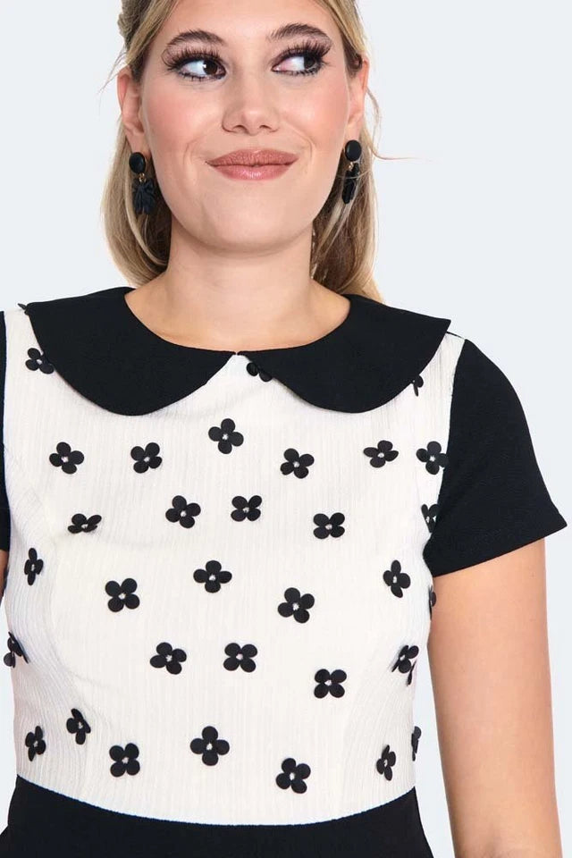 1960S Retro FLORAL FLARE VINTGE STYLE DRESS
