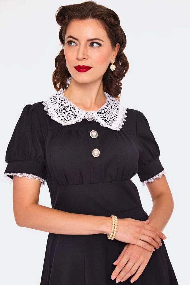 Lace Collar Retro Vintage Style Dress