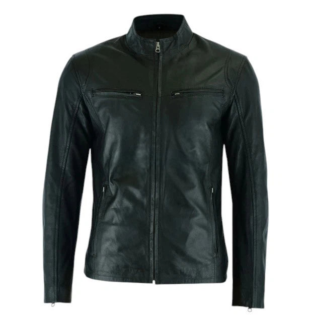 Men Leather Jacket Real Leather Jacket Hooper Style Jacket Sheep Skin Jacket