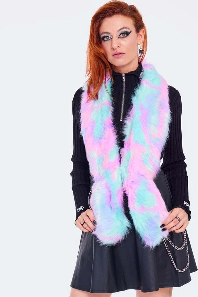Sweet Enough Gothic Alternative Style Faux Fur Stole