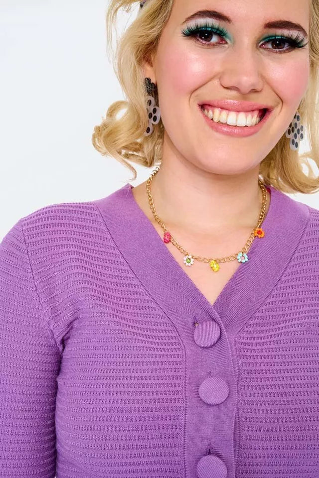 1960's inspired Bolero Cropped Textured Knit Ladies Cardigan Retro Vintage