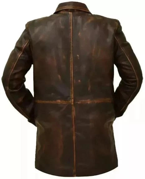 Men's Distressed Supernatural Winchester Brown Real Leather Jacket Coat for HIM