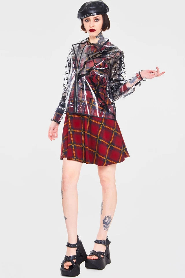 PVC Branches Rain Gothic Punk Style Jacket