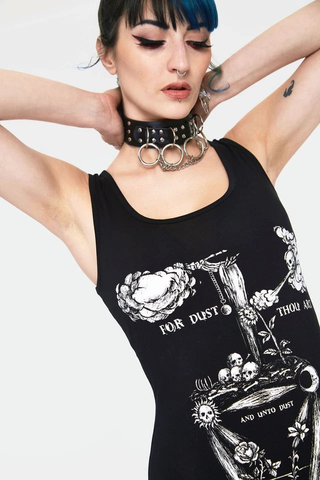 Alchemical recipe witchy dress with back ties Gothic Alternative Style