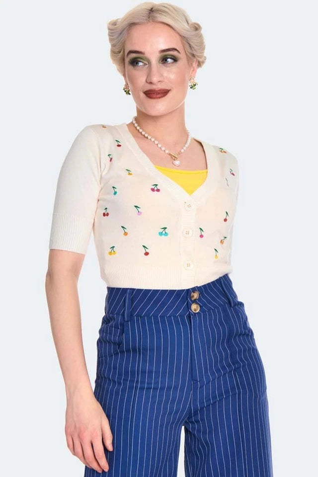 Retro Turn Up Ponstripe Vintage Style Trouser
