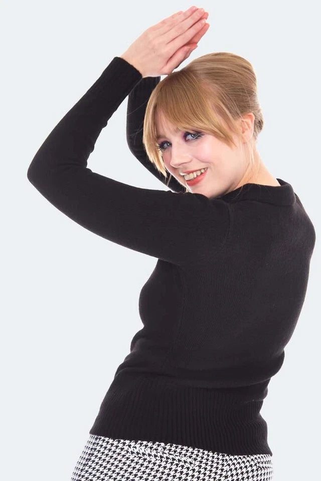 1960s Style Polo Collar Sweater Retro Vintage Style