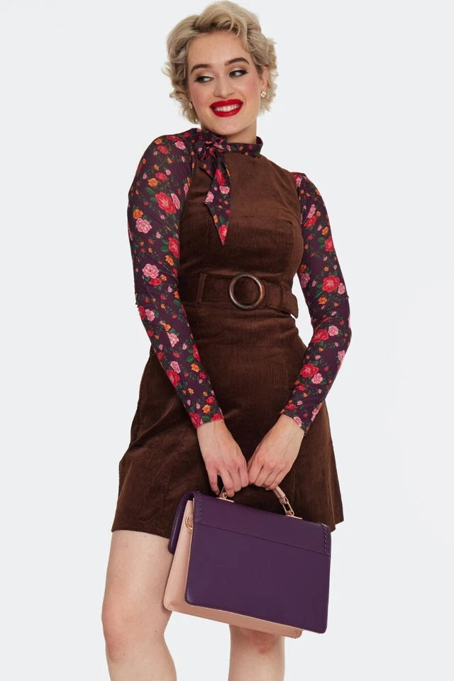 60s Retro Vintage Style Heart Buckle Satchel Bag