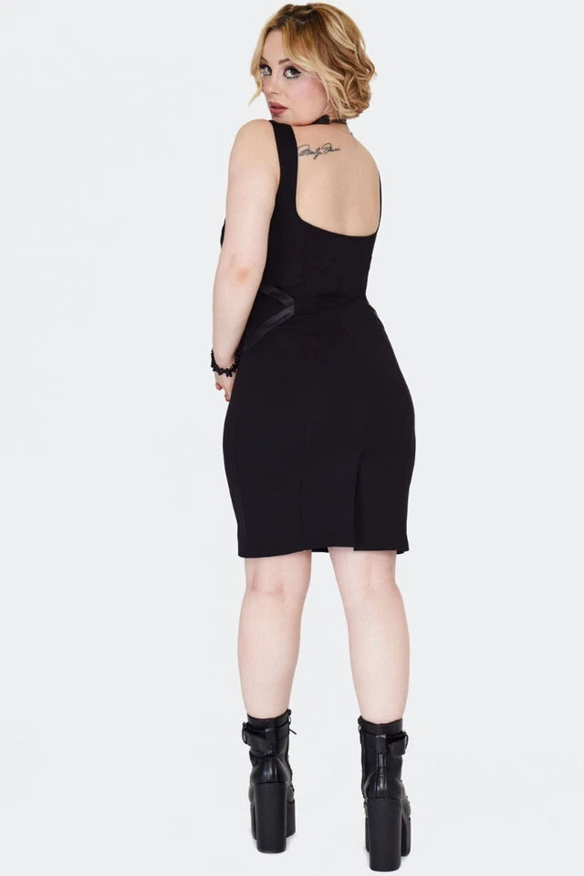 Gothic Punk Side Strap Bodycon Style Dress