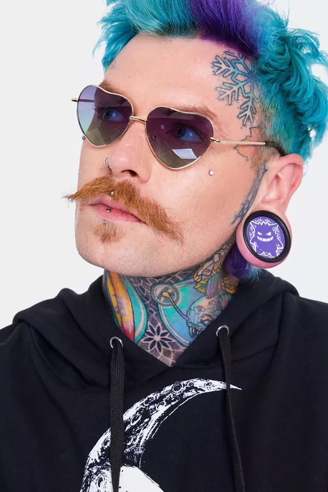 Gothic Punk Style Y2K Shades in Purple