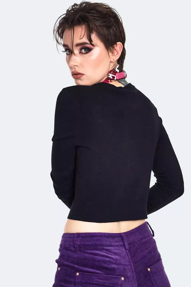 Gothic Night Meadow Embroidered Cardigan Alternative Fashion