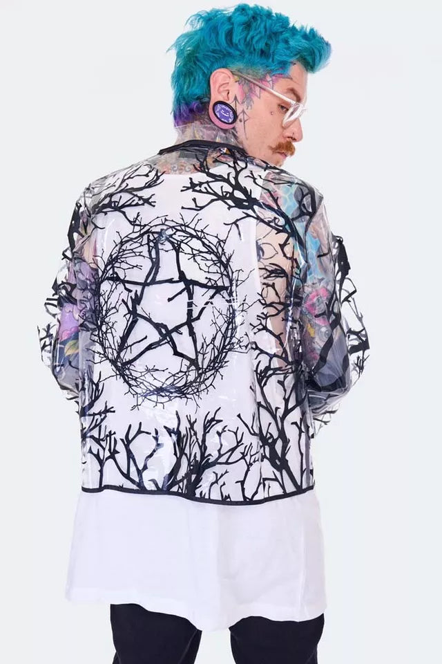 PVC Branches Rain Gothic Punk Style Jacket