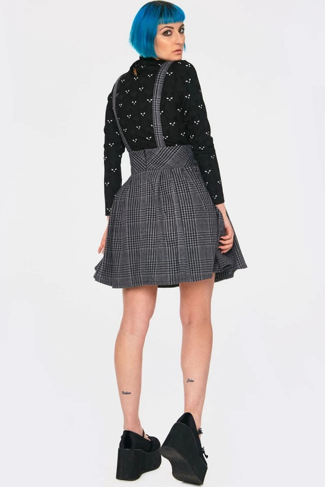 Grey Days High Waisted Gothic Punk Style Skirt