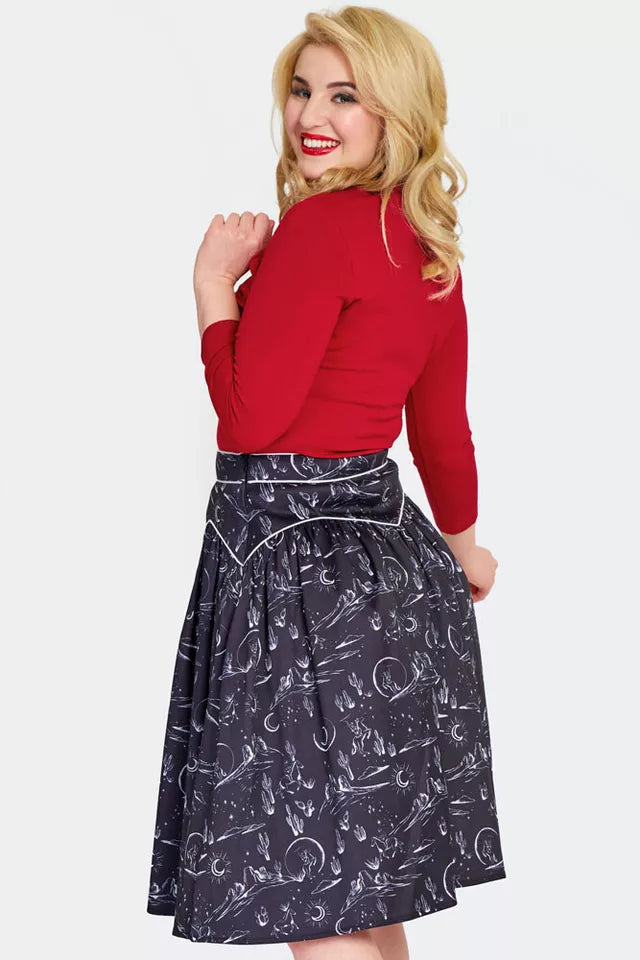 Western Style Flare Rerto Vintage Style Skirt