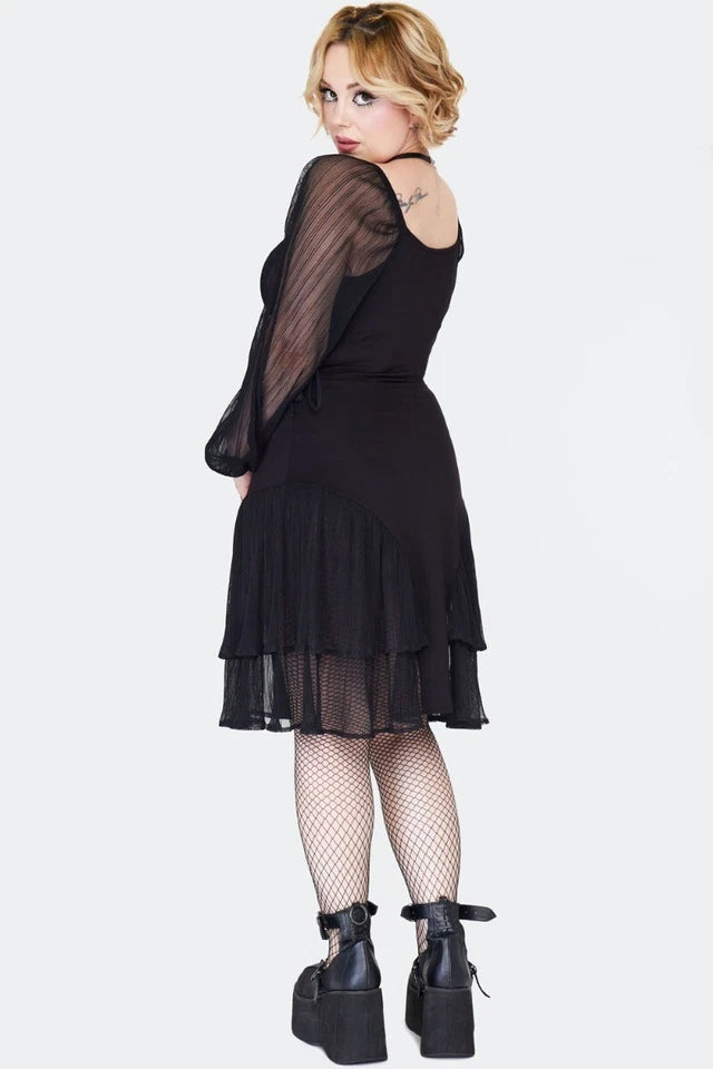 Gothic Punk Witch Lace Up Style Dress