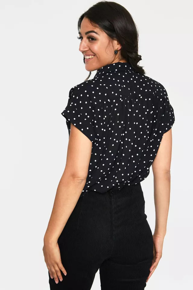Vintage Style Brie Brie Polka Dot Retro Shirt
