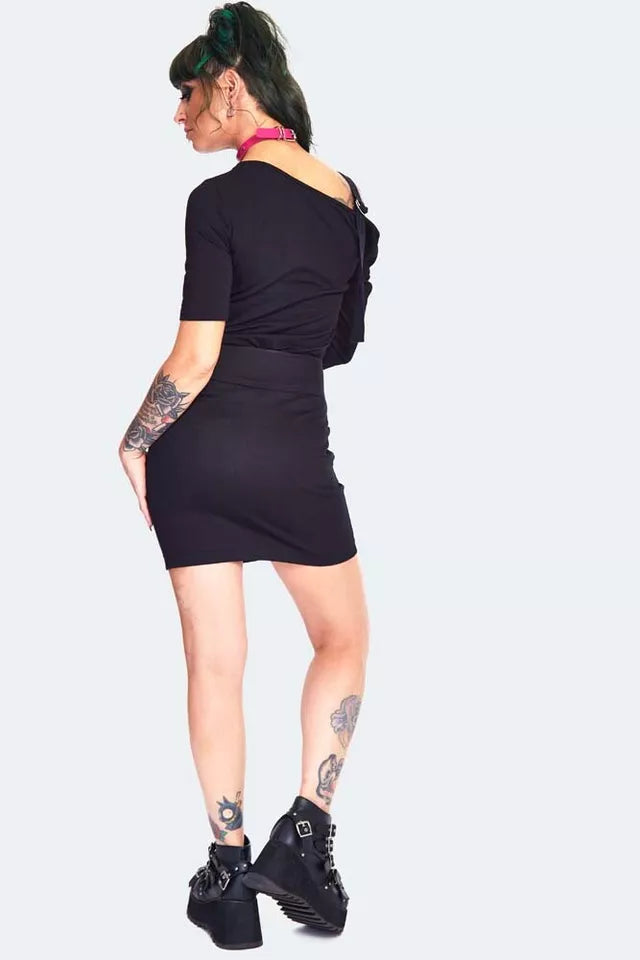 Twill Knuckleduster Mini Gothic Alternative Style Skirt