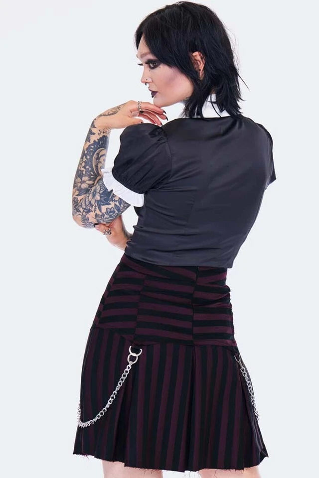 Gothic Spider Web Collar Alternative Style Blouse
