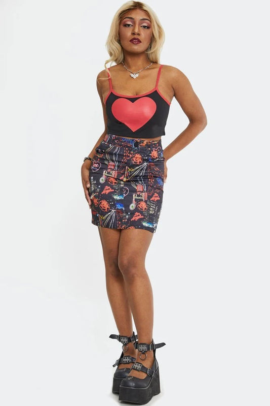 City Lights of Paradise Gothic Alternative Style Skirt