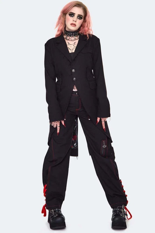 Gothic Raw Edge Blazer Style Coat Alternative Fashion Style Coat