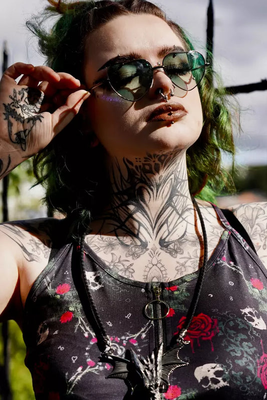 Y2K Shades in Turquoise Unisex Gothic Punk For Sunny Summer days
