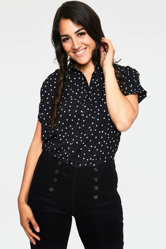 Vintage Style Brie Brie Polka Dot Retro Shirt