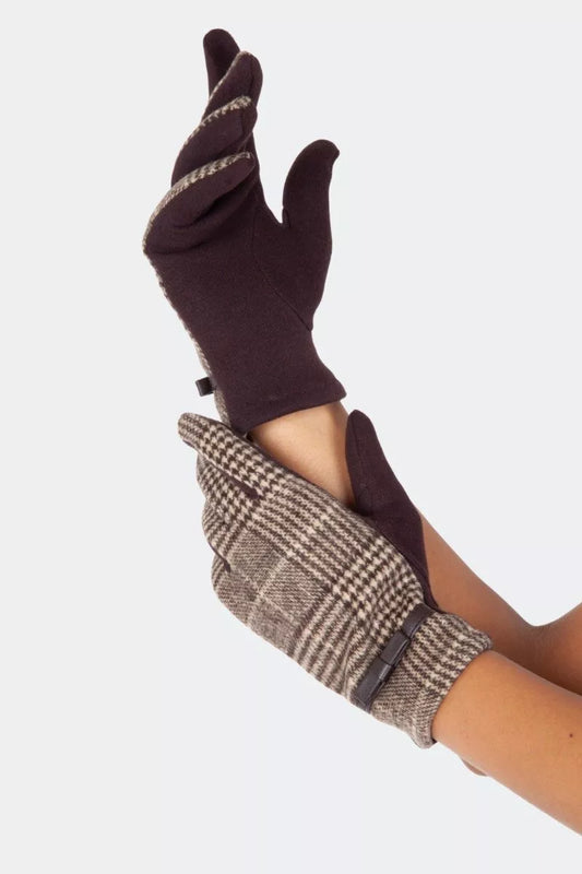 1940s Clara Brown Retro Vintage style Plaid Gloves