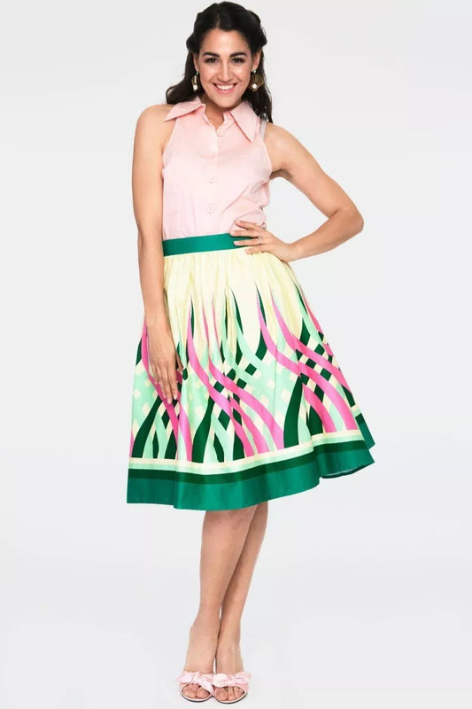 Watermelon Border Flare Retro Vintage Style Skirt