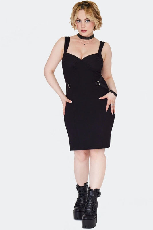 Gothic Punk Side Strap Bodycon Style Dress
