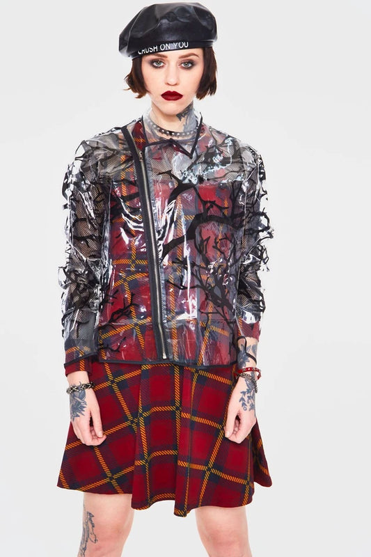 PVC Branches Rain Gothic Punk Style Jacket