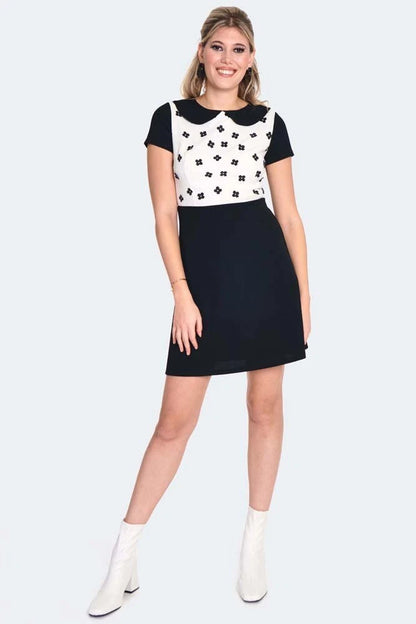 1960S Retro FLORAL FLARE VINTGE STYLE DRESS