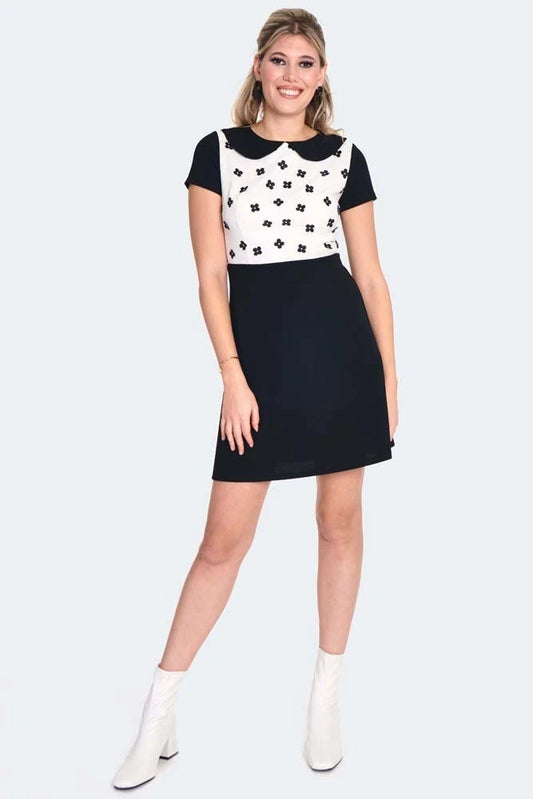 1960S Retro FLORAL FLARE VINTGE STYLE DRESS