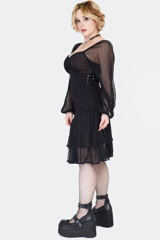 Gothic Punk Witch Lace Up Style Dress